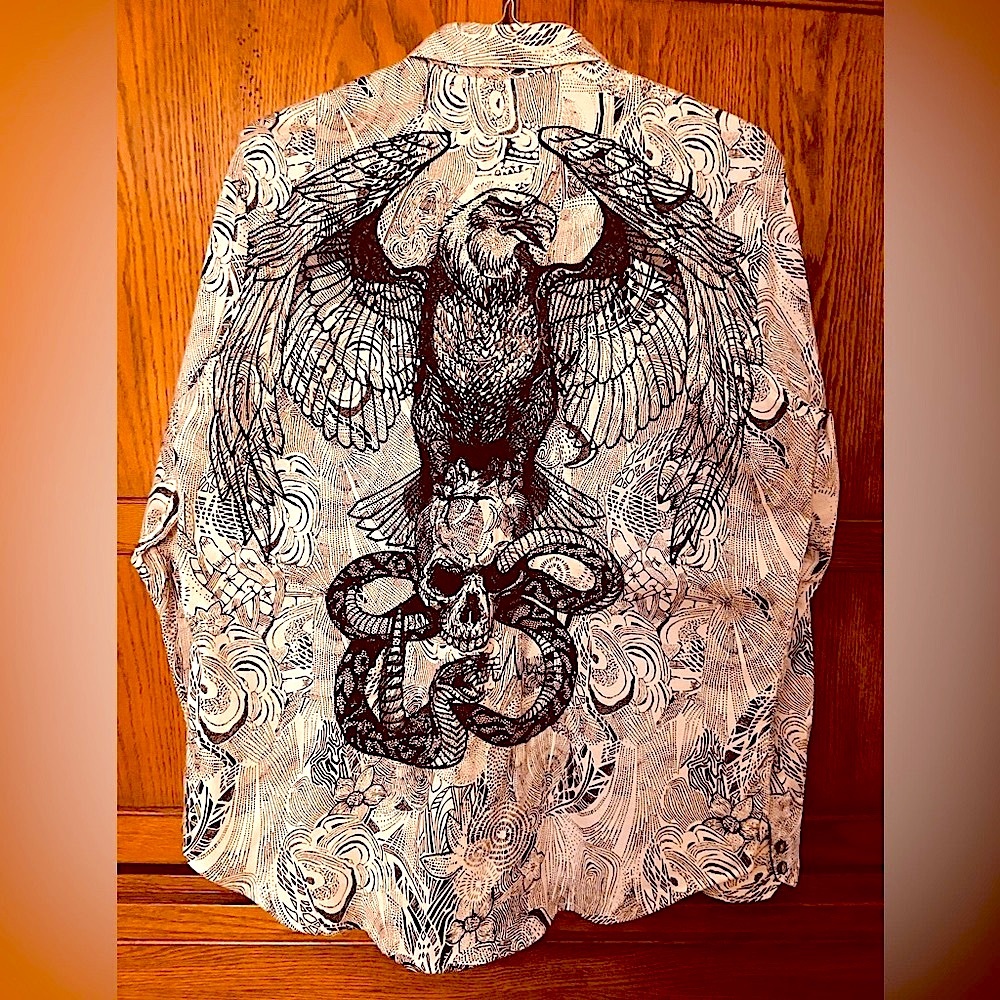 Robert Graham Mens Shirt, Medium, Black & White.